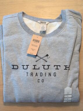 Duluth Trading Co Light Gray Logo Crewneck Sweatshirt
